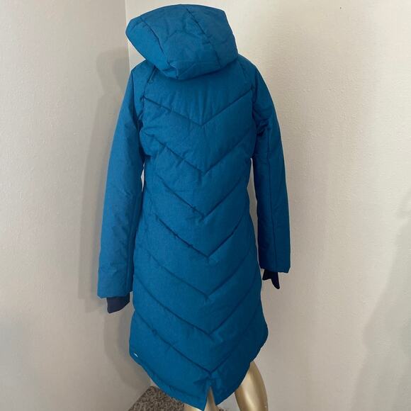 All in Motion Teal Women Size Small Mid Length Puffer Jacket Coat Hooded NWT - Picture 3 of 10
